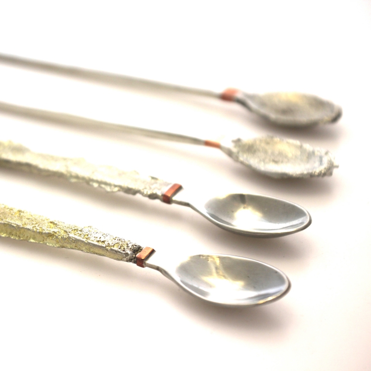 Dazzle Oxo Spoons by THIS IS PEWTER